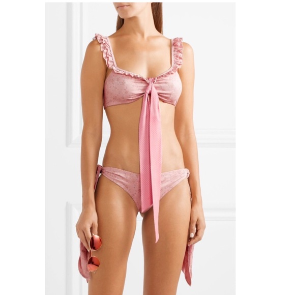 LoveShackFancy Other - LOVESHACKFANCY Palm ruffled floral-print swim set